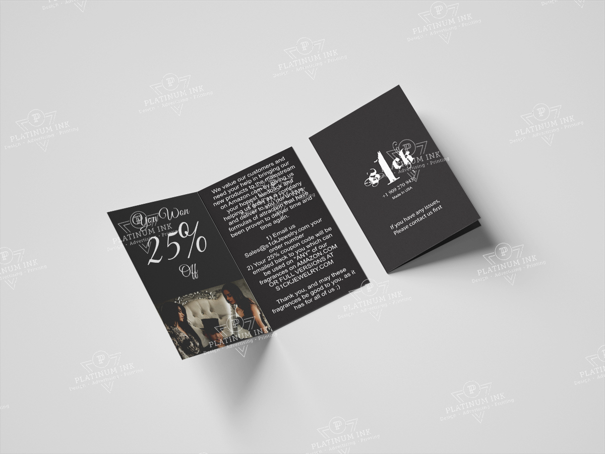 folded business cards printing