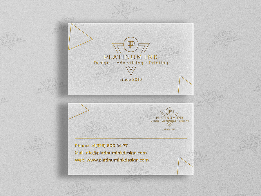 raised foil business cards printing